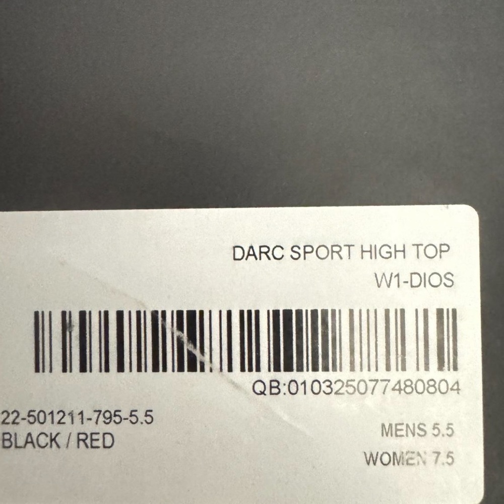 Darc Sport Black and Red High-Top Sneakers - Picture 7 of 7